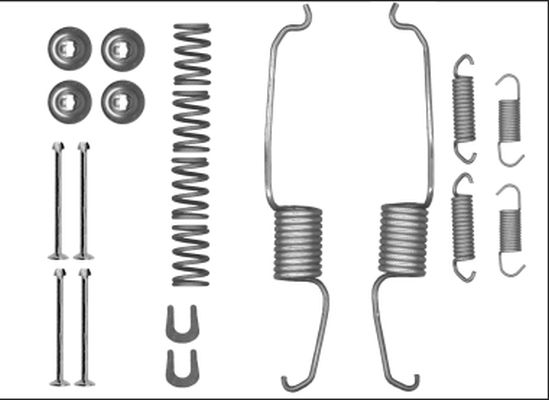 HELLA PAGID Piederumu komplekts, Bremžu loki 8DZ 355 206-091